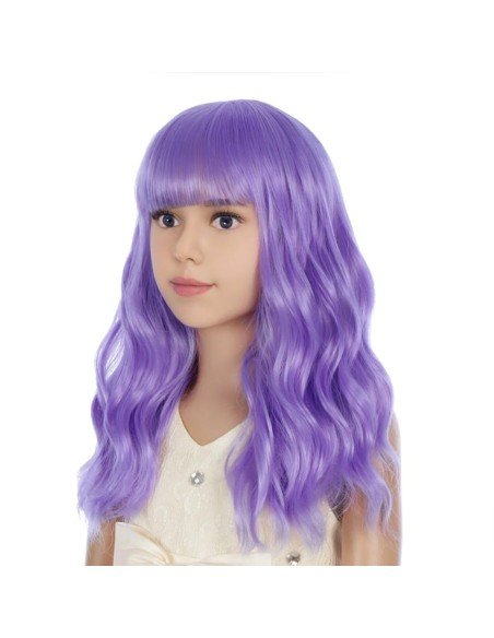 ⭐  Peluca Carrera al Centro y flequillo barbie niñas chicas