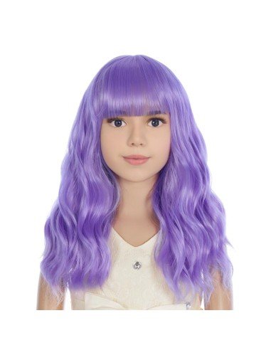 ⭐  Peluca Carrera al Centro y flequillo barbie niñas chicas