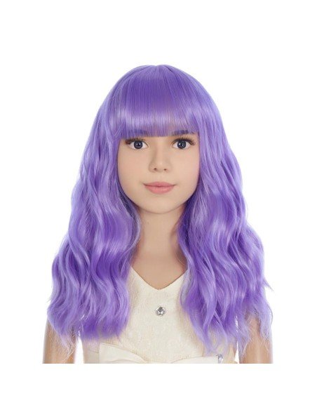 ⭐  Peluca Carrera al Centro y flequillo barbie niñas chicas