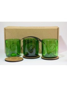 ⭐ Licorera Lujo 3 Vasos reciclados Whisky Ecológico eseLatino !!