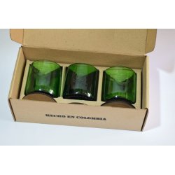 ⭐ Licorera Lujo 3 Vasos reciclados Whisky Ecológico eseLatino !!