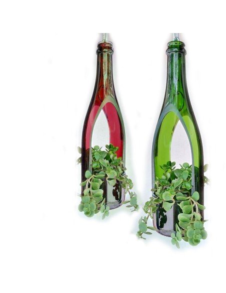 ⭐ Matera Colgante Suculenta Matero Vidrio Reciclado eseLatino !!