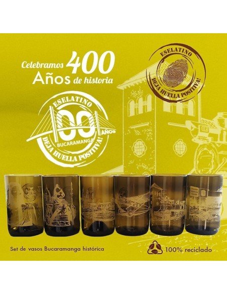 Setx6 Vasos Reciclados Homenaje Bucaramanga deja huella positiva .. deja huella positiva !!