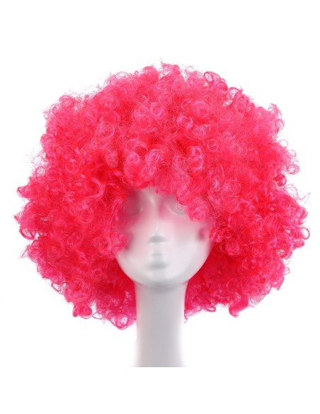 ⭐ Peluca Afro de Fantasía Fucsia