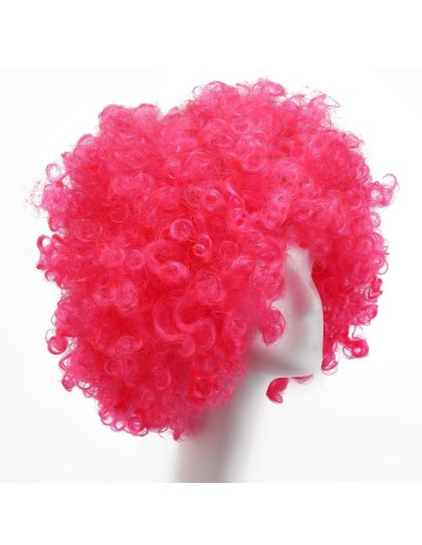 ⭐ Peluca Afro de Fantasía Fucsia