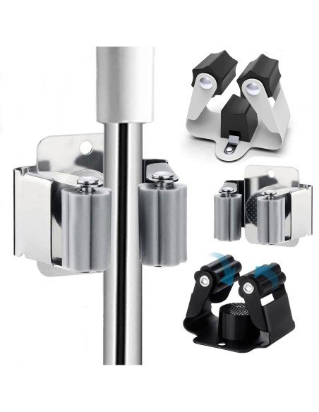 ⭐Organizador Soporte Herramienta jardín Escobas Multiusos Metálico ⭐Organizador Soporte Herramienta jardín Escobas Multiusos Metálico