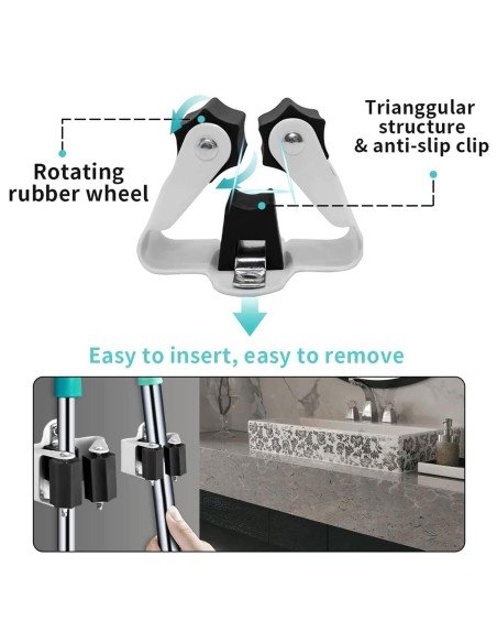 ⭐Organizador Soporte Herramienta jardín Escobas Multiusos Metálico