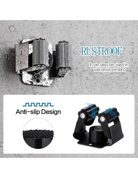 ⭐Organizador Soporte Herramienta jardín Escobas Multiusos Metálico