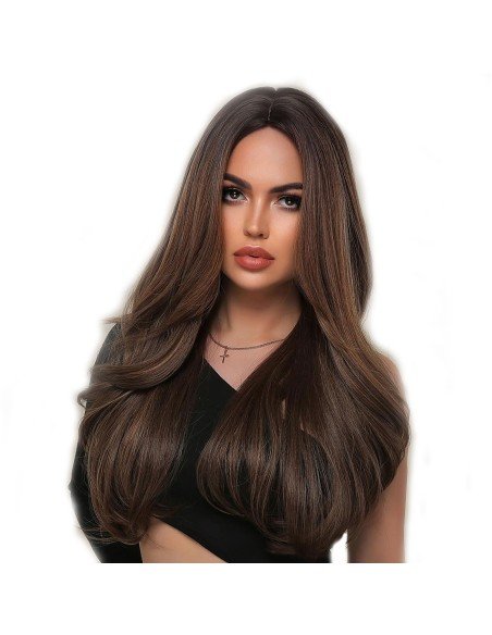 Peluca Balayage Cosplay Degradee Kanekalon 60cm Uso Diario