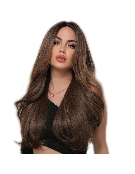 Peluca Balayage Cosplay Degradee Kanekalon 60cm Uso Diario