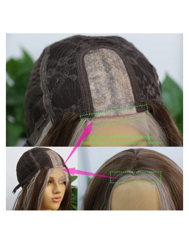 ⭐ Peluca Balayage Cosplay kanekalon degradee Ceniza