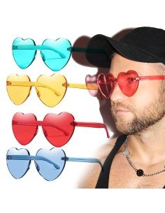 Gafas Fashion Party De Corazón Sol Rimless Moda Colores