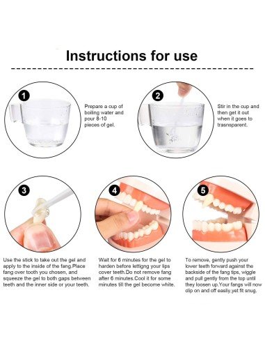 Colmillos y Orejas Cosplay Anime Duende Elfo Hada