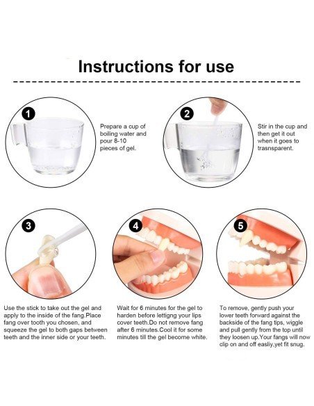 Colmillos y Orejas Cosplay Anime Duende Elfo Hada