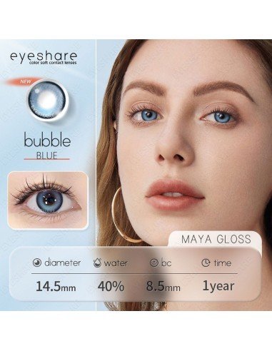 ⭐ Lentes Cosméticos Bubble brillo cosplay K pop