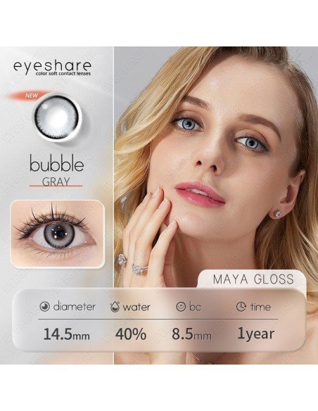 ⭐ Lentes Cosméticos Bubble brillo cosplay K pop