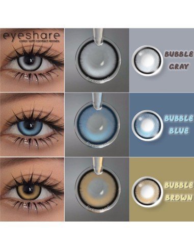 ⭐ Lentes Cosméticos Bubble brillo cosplay K pop