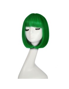 ⭐Peluca Corta Bob de fantasía Verde Pino para Halloween 2