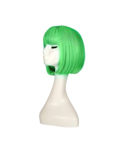 ⭐Peluca Corta Bob de fantasía Verde Menta Verde Claro, Verde Manzana para Fiestas