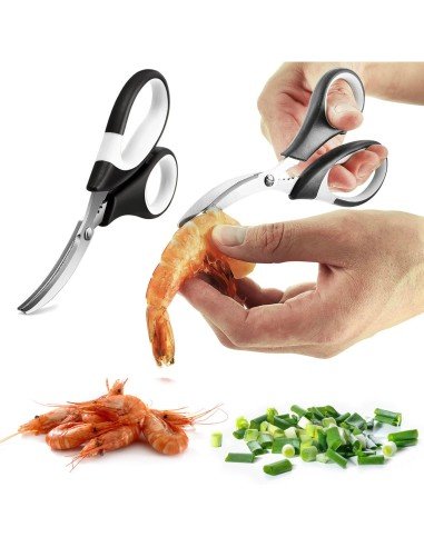 ⭐ Tijeras Especiales Comida de Mar Desvenador Camarón Acero Inoxidable