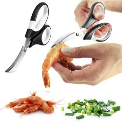 ⭐ Tijeras Especiales Comida de Mar Desvenador Camarón Acero Inoxidable