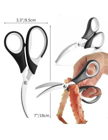 ⭐ Tijeras Especiales Comida de Mar Desvenador Camarón Acero Inoxidable