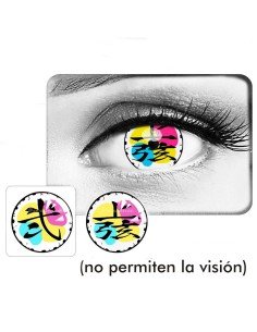⭐ Crazy Lentes Blind FX Manga Anime Bloquea Visión 2
