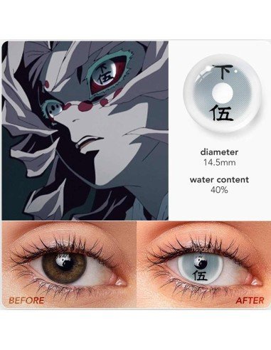 ⭐ Crazy Lentes Blind FX Manga Anime Bloquea Visión