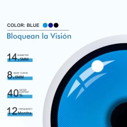 ⭐ Lentes de Contacto Blind FX Special Forest Lake Mapple Bloquea Visión