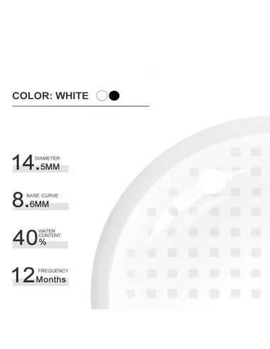 ⭐ Crazy Lentes Blind FX Mesh Blanco Nublan Visión