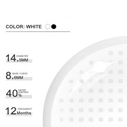 ⭐ Lentes de Contacto Mesh FX  Blanco Nublan Visión