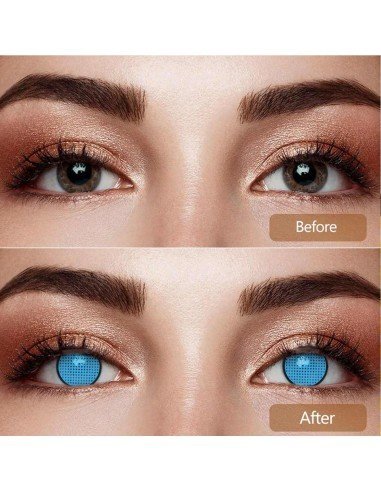 ⭐ Lentes de Contacto Mesh FX  Blanco Nublan Visión