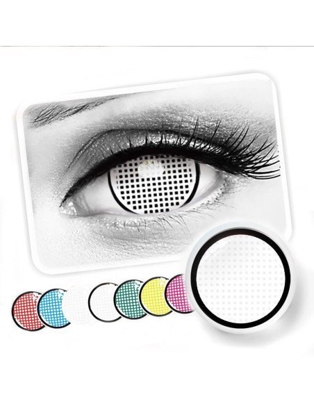 ⭐ Crazy Lentes Blind FX Mesh Blanco Nublan Visión