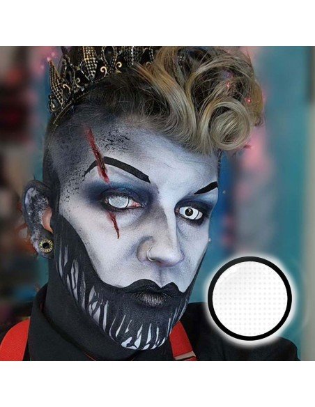 ⭐ Crazy Lentes Blind FX Mesh Blanco Nublan Visión