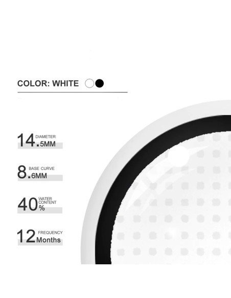 ⭐ Crazy Lentes Blind FX Mesh Blanco Nublan Visión