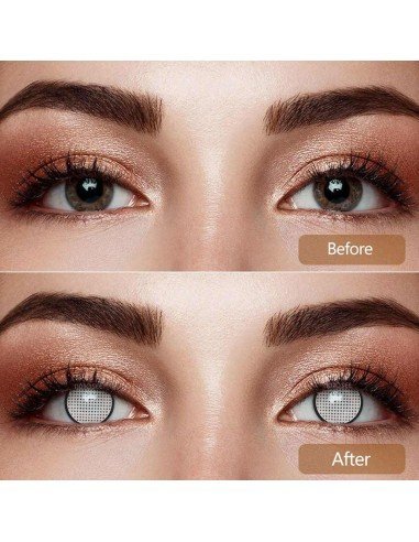 ⭐ Lentes de Contacto Mesh FX  Blanco Nublan Visión