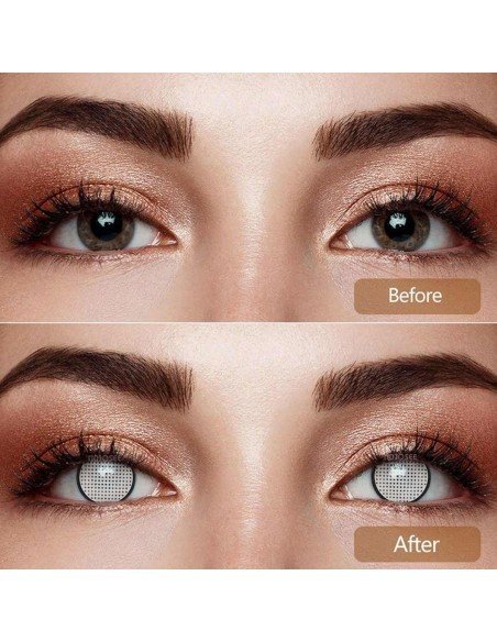 ⭐ Crazy Lentes Blind FX Mesh Blanco Nublan Visión