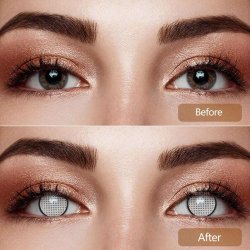 ⭐ Lentes de Contacto Mesh FX  Blanco Nublan Visión