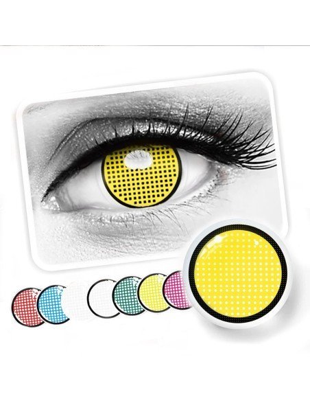 ⭐ Crazy Lentes Blind FX Mesh Blanco Nublan Visión
