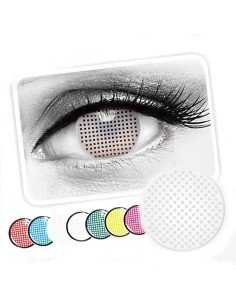 ⭐ Crazy Lentes Blind FX Mesh Blanco Nublan Visión 2