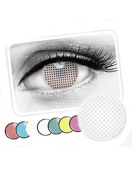 ⭐ Crazy Lentes Blind FX Mesh Blanco Nublan Visión ⭐ Crazy Lentes Blind FX Mesh Blanco Nublan Visión