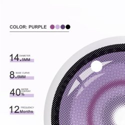 ⭐ Lentes de Contacto Mesh FX Maid Sakuya Lila Nubla la Visión de la Mansión Scarlet Devil