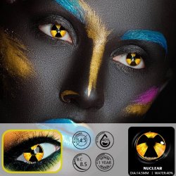 ⭐Lentes de Contacto Locos Biohazard Radiate Crazy Radioactivo