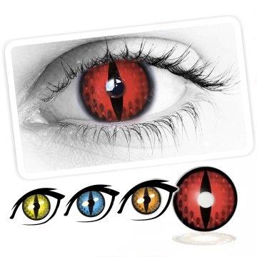 ⭐ Lentes Halloween Raptor Crazy de Pupila Vertical