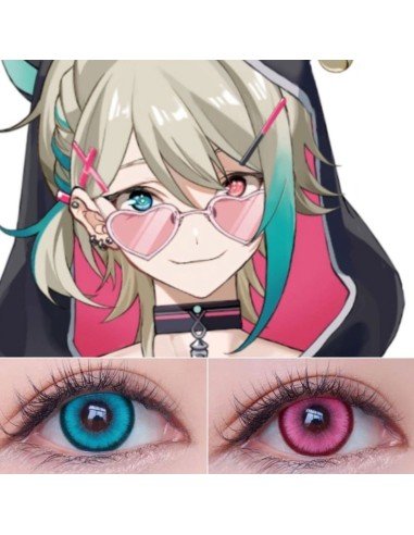 ⭐ Lentes Cosplay HotBlood Cyan Halloween