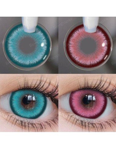 ⭐ Lentes Cosplay HotBlood Cyan Halloween