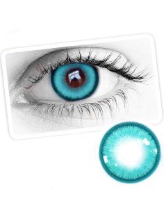 ⭐ Lentes Cosplay HotBlood Cyan Halloween 2