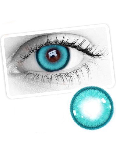 ⭐ Lentes Cosplay HotBlood Cyan Halloween