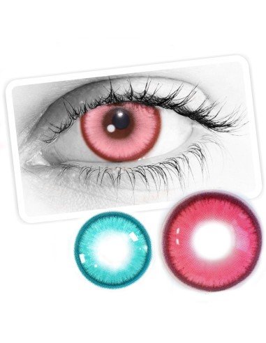⭐ Lentes Cosplay HotBlood Cyan Halloween
