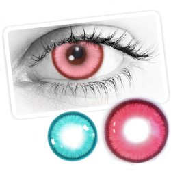 ⭐ Lentes Cosplay HotBlood Cyan Halloween